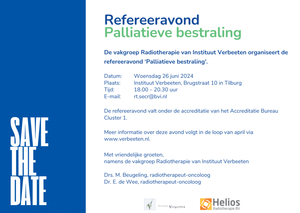 Refereeravond ‘Palliatieve bestraling’ voor huisartsen